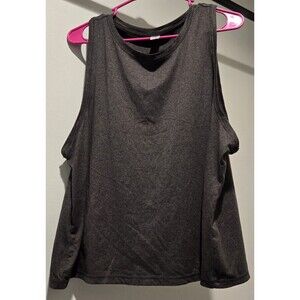 Yogalicious XL‎ Gray Sleeveless Athletic Tank Top Workout Gym Activewear